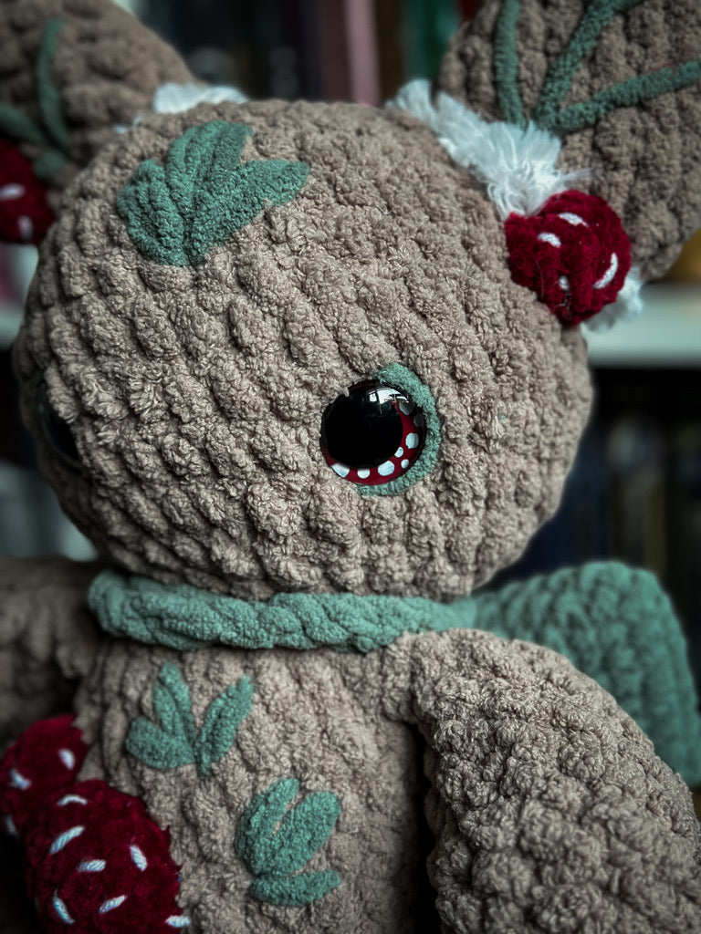 Forest Moth Cryptid Plush | Handmade Woodland Familiar